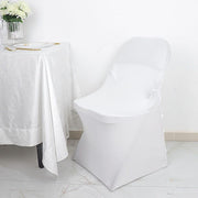 Satin Rosette Stretch Fitted Spandex Folding Chair Cover