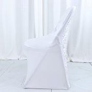 Satin Rosette Stretch Fitted Spandex Folding Chair Cover