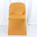Satin Rosette Stretch Fitted Spandex Folding Chair Cover CHAIR_SPFD01_GOLD