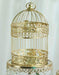 Set of 2 9" and 13" tall Metal Bird Cages Wedding Card Holder Centerpieces - Gold IRON_LG_BDCG_GOLD