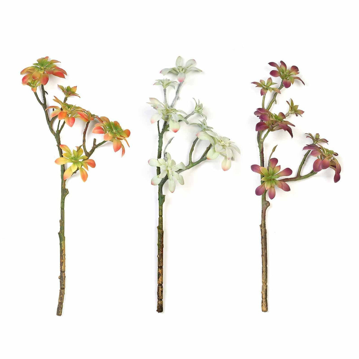 faux succulent picks Balsacircle 3 Pieces 18 inch Assorted Artificial Faux Succulent Picks Sprays Centerpieces