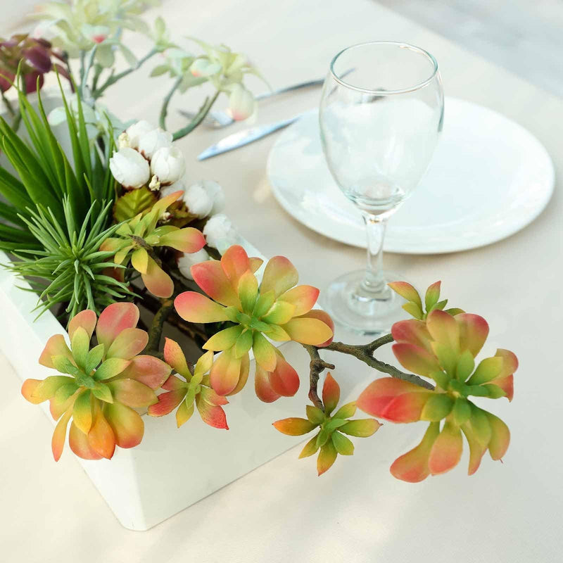 Set of 3 18" tall Faux Succulent Picks Sprays Stems - Assorted Colors ARTI_SUC_LS005_ALST