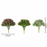 Set of 3 4" tall Artificial Faux Jelly Bean Succulent Picks Stems - Assorted Colors ARTI_SUC_WS003_ASST