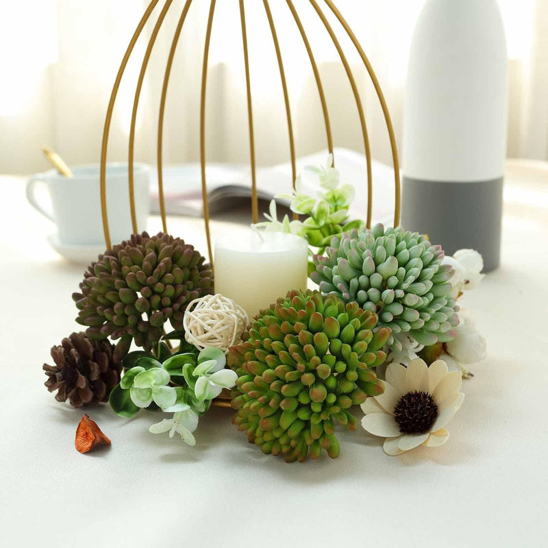 Set of 3 4" tall Artificial Faux Jelly Bean Succulent Picks Stems - Assorted Colors ARTI_SUC_WS003_ASST