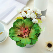 Set of 3 6" tall Faux Echeveria Rosettes Succulent Picks Stems - Assorted Colors ARTI_SUC_WS015_ASST