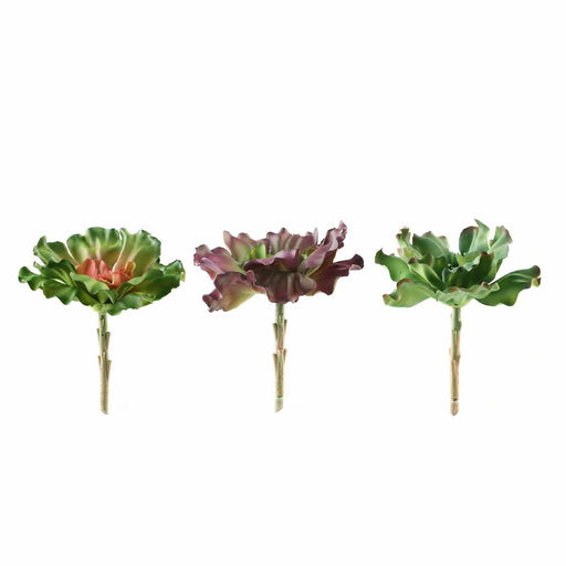 Set of 3 6" tall Faux Echeveria Rosettes Succulent Picks Stems - Assorted Colors ARTI_SUC_WS015_ASST