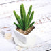 Set of 3 7" tall Faux Succulent Cactus Plants with Off White Ceramic Pots - Assorted Colors ARTI_SUC_PT003_ASST
