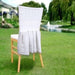 Sheer Spandex Tulle Tutu Chair Sash - White CHAIR_TUTU03_WHT