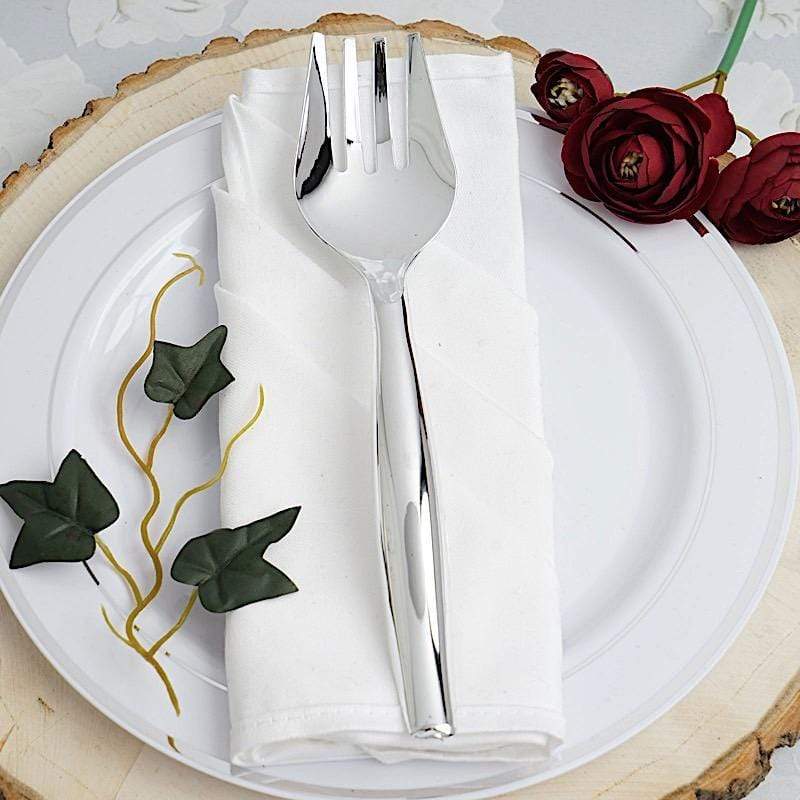 Silver Serving Disposable Tableware
