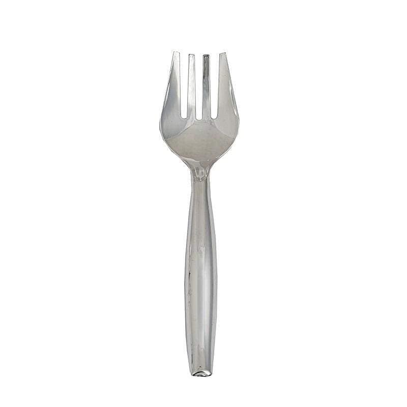 Silver Serving Disposable Tableware PLST_YY08_SILV