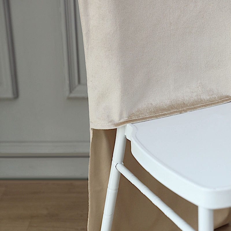Soft Velvet Chiavari Chair Back Slipcover