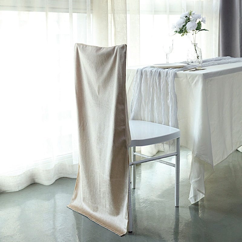 Soft Velvet Chiavari Chair Back Slipcover