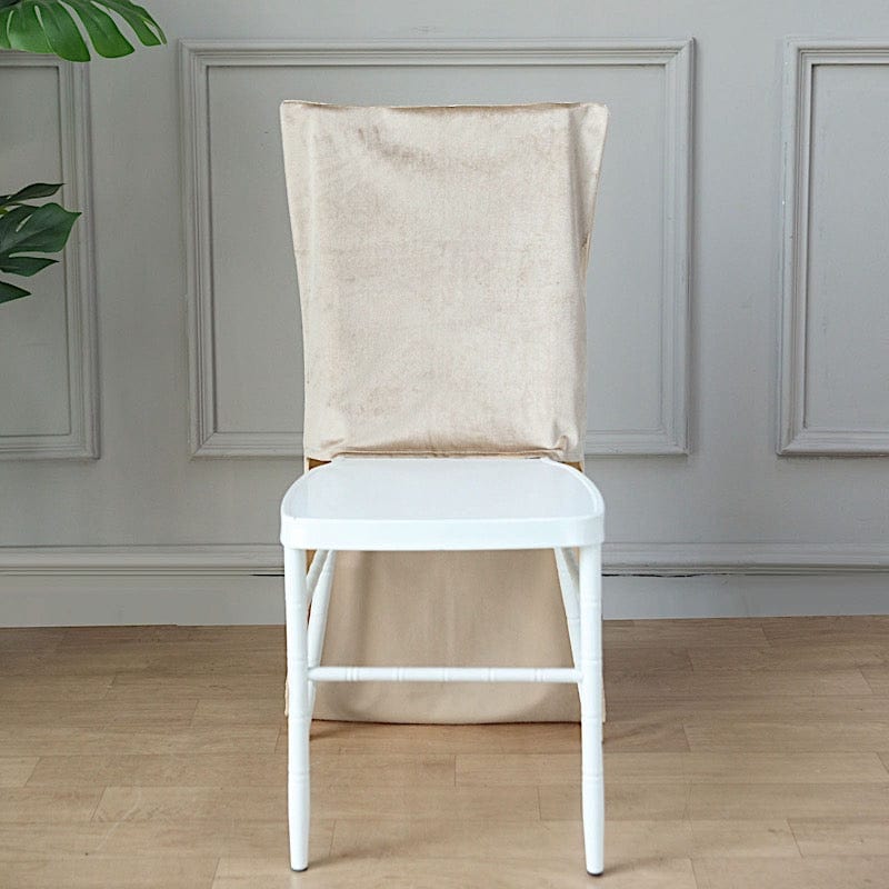 Soft Velvet Chiavari Chair Back Slipcover