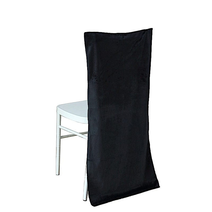 Soft Velvet Chiavari Chair Back Slipcover SLIP_VEL_BLK