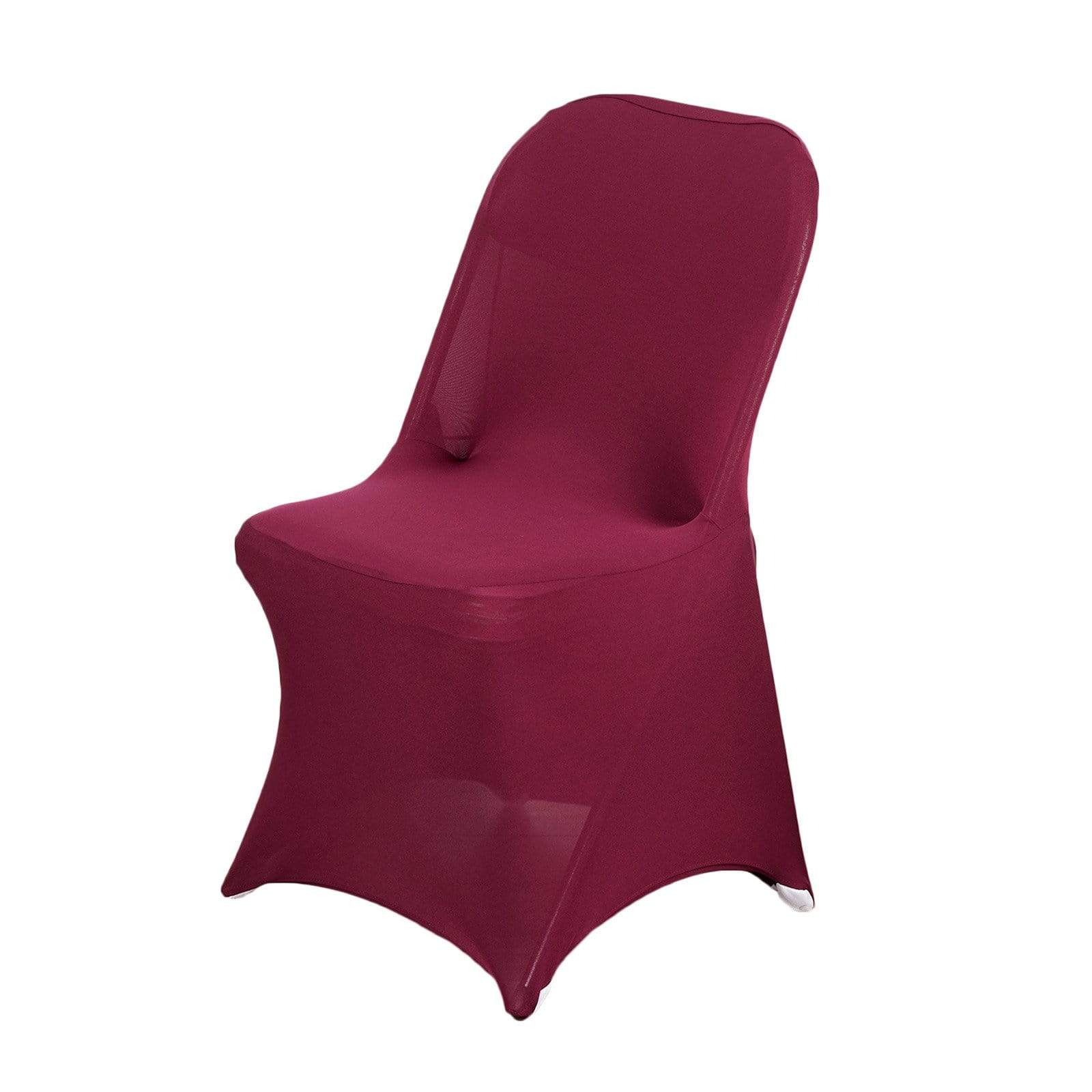 Spandex Folding Chair Cover Wedding Party Decorations CHAIR_SPFD_BURG