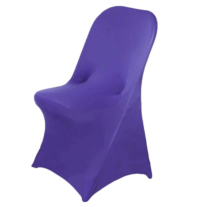 Spandex Folding Chair Cover Wedding Party Decorations CHAIR_SPFD_PURP