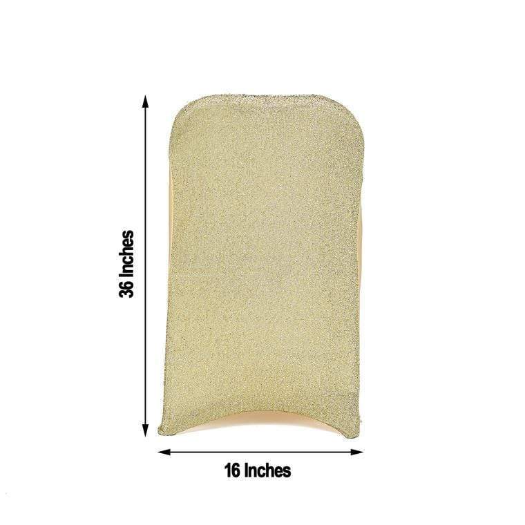 Spandex Folding Chair Cover with Glittered Metallic Back