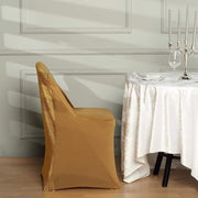 Spandex Folding Chair Cover with Glittered Metallic Back