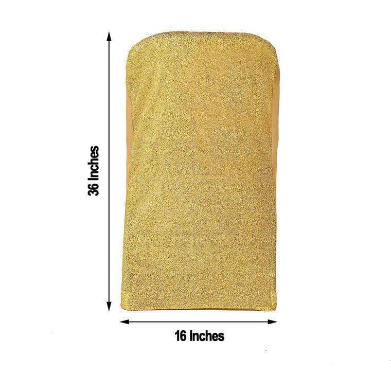 Spandex Folding Chair Cover with Glittered Metallic Back