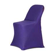 Spandex Folding Chair Cover with Glittered Metallic Back
