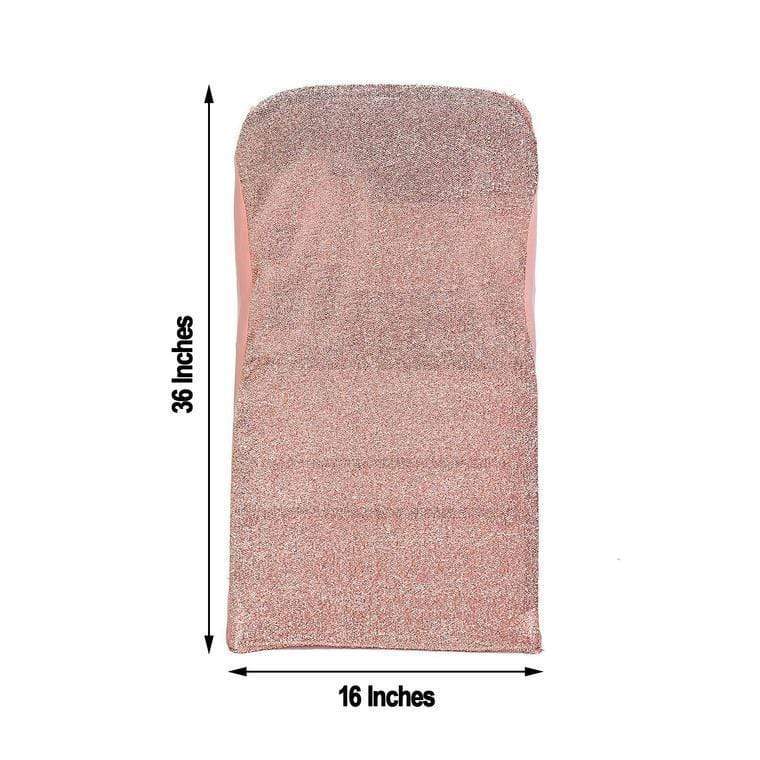 Spandex Folding Chair Cover with Glittered Metallic Back
