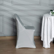 Spandex Folding Chair Cover with Glittered Metallic Back