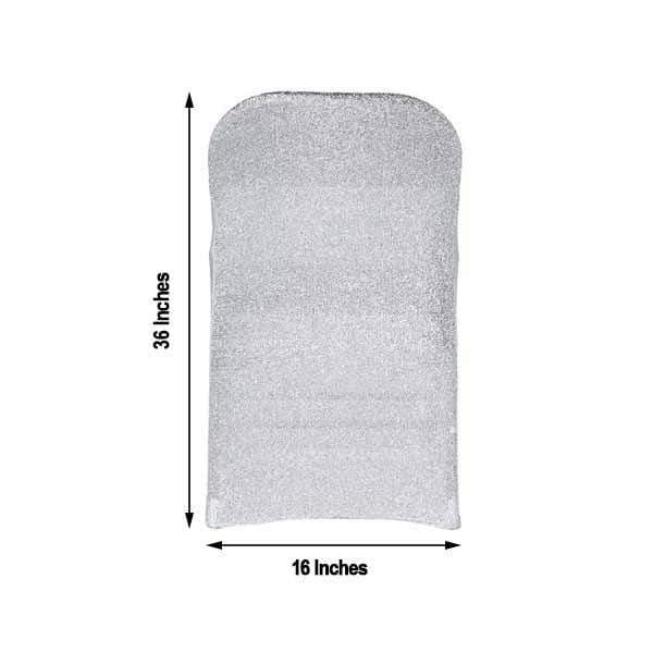 Spandex Folding Chair Cover with Glittered Metallic Back