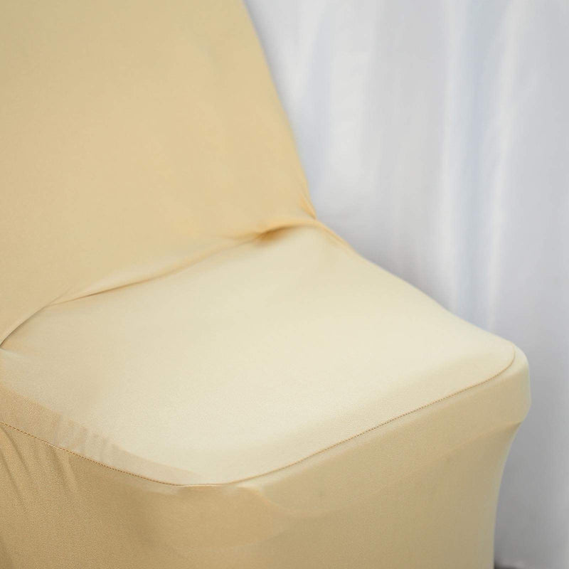 Spandex Folding Chair Cover with Glittered Metallic Back