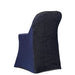 Spandex Folding Chair Cover with Glittered Metallic Back CHAIR_SPFD23_NAVY