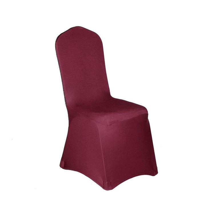 Spandex Stretchable Chair Cover - Metallic Burgundy CHAIR_SPX23_BURG