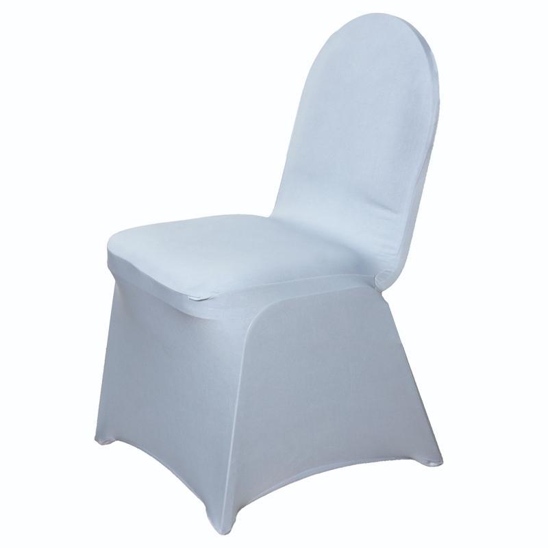 Spandex Stretchable Chair Cover Wedding Decorations CHAIR_SPX_SILV