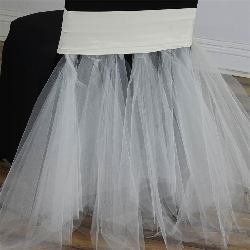 Spandex with Tulle Tutu Chair Cover