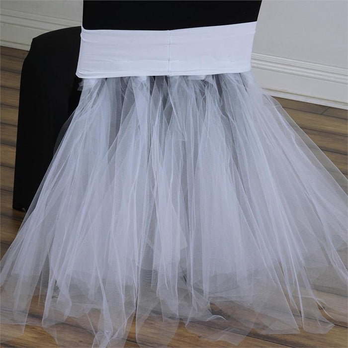 Spandex with Tulle Tutu Chair Cover