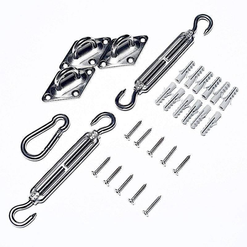 Stainless Steel Triangle Sun Shade Sail Installation Tools Kit - Silver BKDP_SAIL_TRI_TOOL1_6