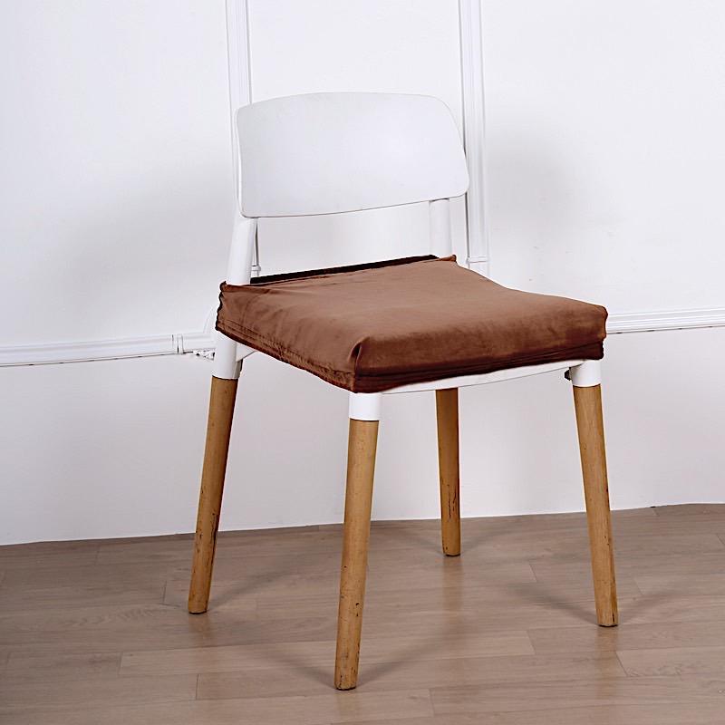 Stretchable Velvet Chair Seat Cushion Cover