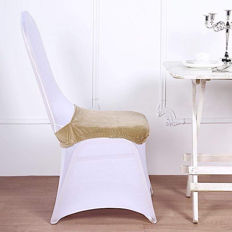 Stretchable Velvet Chair Seat Cushion Cover