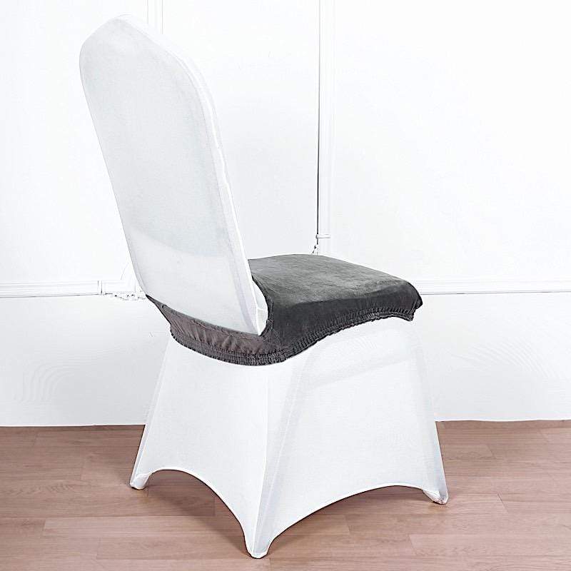Stretchable Velvet Chair Seat Cushion Cover