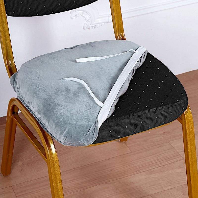 Stretchable Velvet Chair Seat Cushion Cover