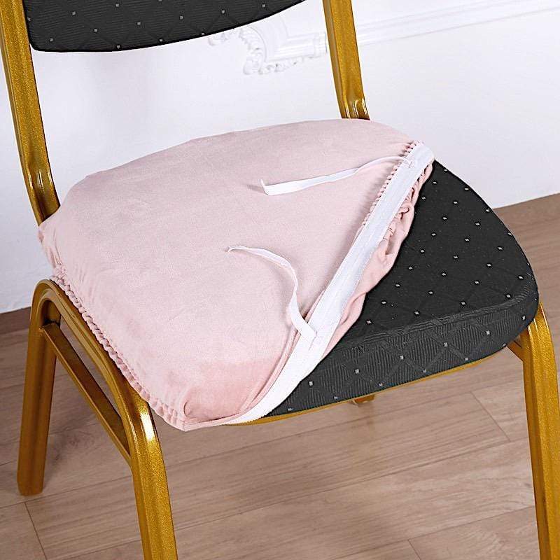 Stretchable Velvet Chair Seat Cushion Cover