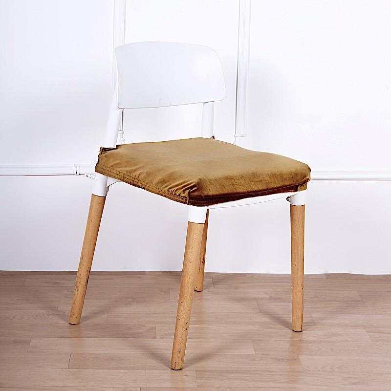 Stretchable Velvet Chair Seat Cushion Cover