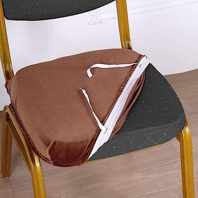 Stretchable Velvet Chair Seat Cushion Cover