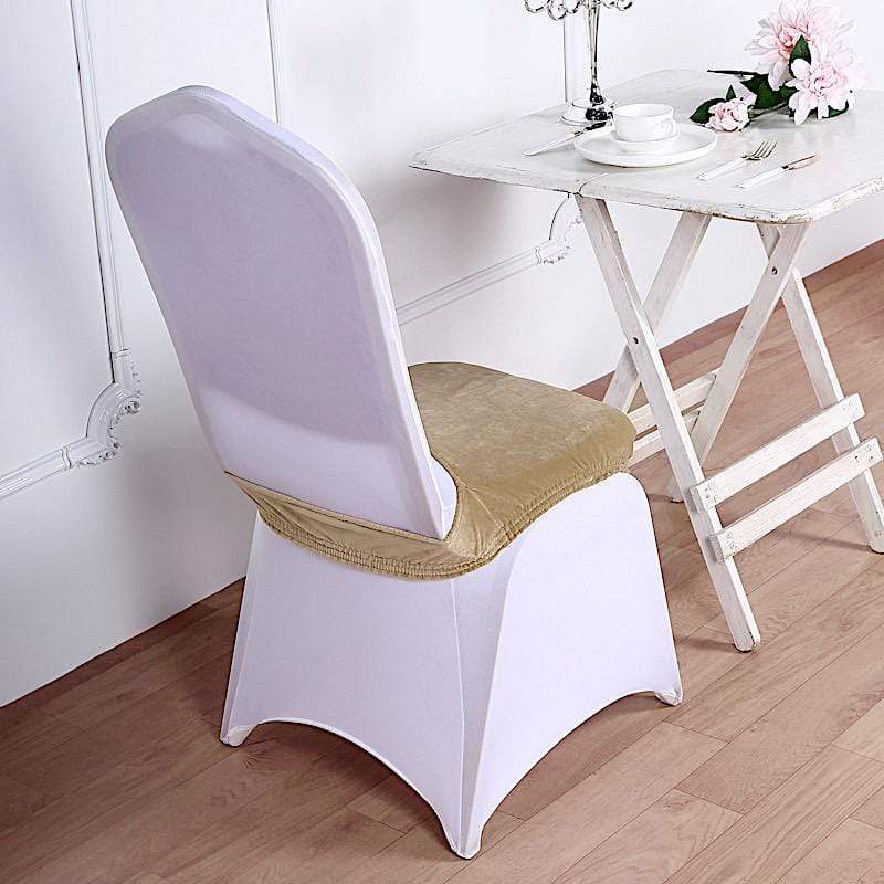 Stretchable Velvet Chair Seat Cushion Cover