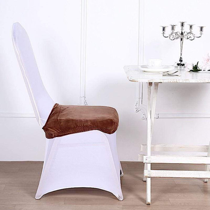 Stretchable Velvet Chair Seat Cushion Cover