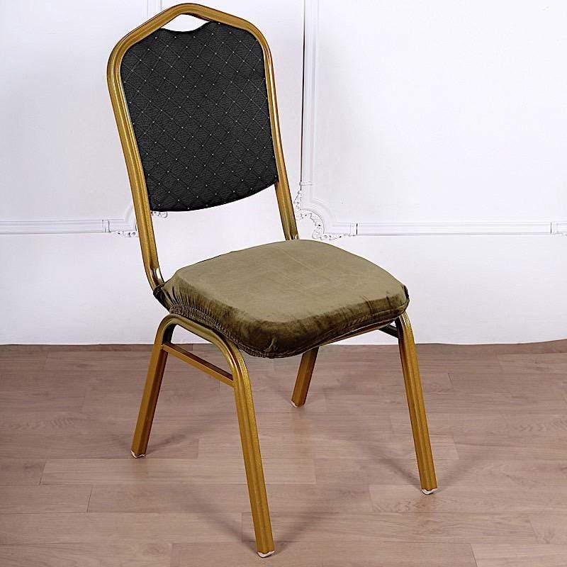 Stretchable Velvet Chair Seat Cushion Cover