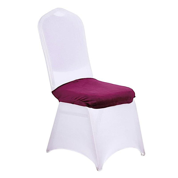 Stretchable Velvet Chair Seat Cushion Cover FURN_CUSHVEL02_BURG