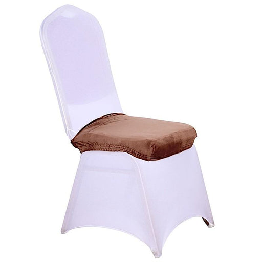 Stretchable Velvet Chair Seat Cushion Cover FURN_CUSHVEL02_COPP