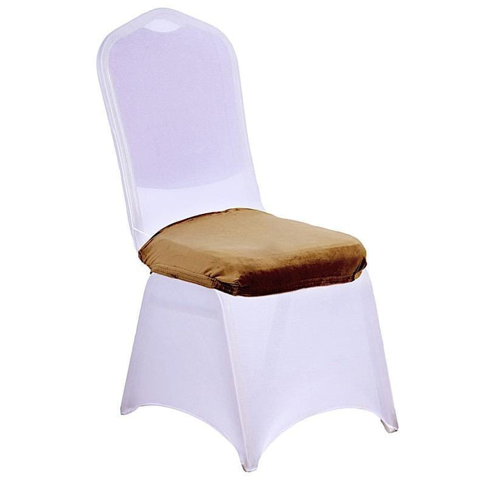 Stretchable Velvet Chair Seat Cushion Cover FURN_CUSHVEL02_GOLD