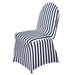 Striped Spandex Stretchable Chair Cover - Black and White CHAIR_SPX14_BLK