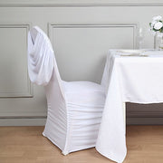 Swag Back Ruched Fitted Premium Spandex Banquet Chair Cover