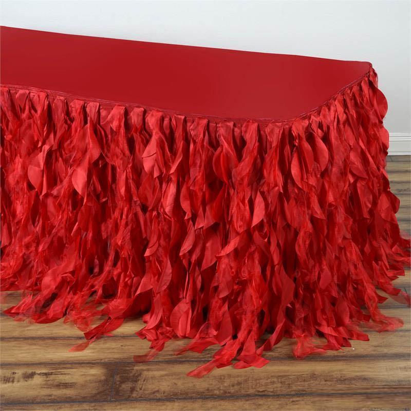 Taffeta Curly Table Skirt
